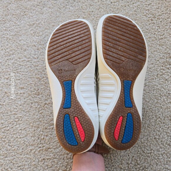 NEW Spenco Slides Mules Shoes Arch Support Plantar Fasciitis 7 Green/White - Picture 3 of 10